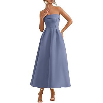 PRETTYGARDEN Cocktail Dresses for Women 2026 Summer Formal Elegant Tube Top Strapless Spring Wedd... | Amazon (US)
