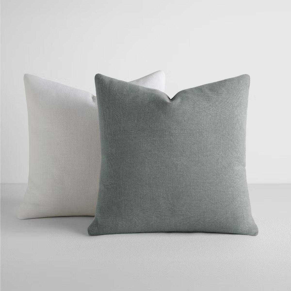 2-Pack Cotton Slub Solid Throw Pillows and Pillow Inserts Set - Artic & White  - Becky Cameron, A... | Target