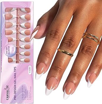 Canvalite Français Faux Ongles 300 Pièces Gel Capsule Ongle Pré-colorés Amande Press on Nails... | Amazon (FR)