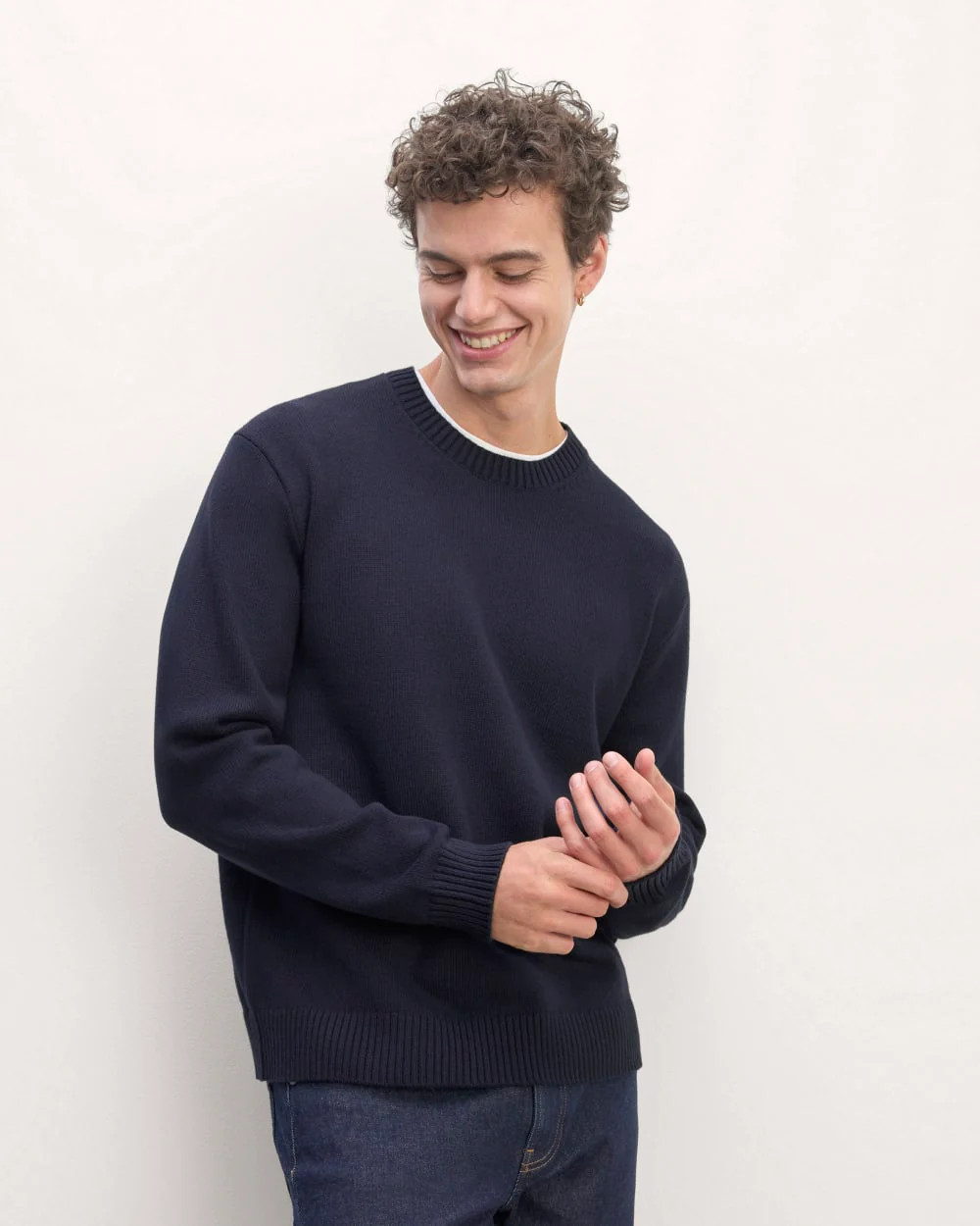 The Classic Sweater in Everyday Cotton | Navy | Everlane