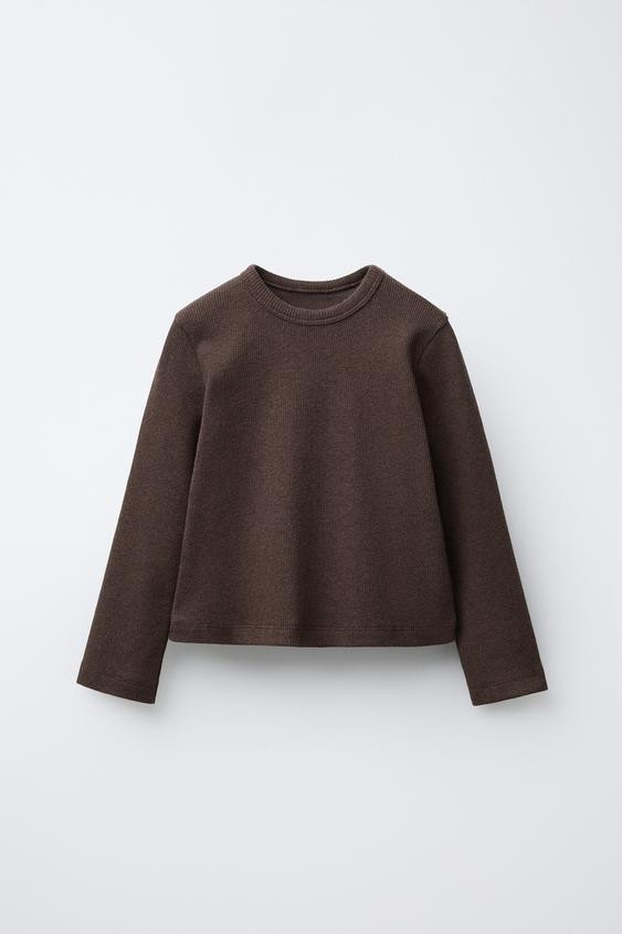 MEDIUM WEIGHT RIBBED T-SHIRT | Zara US