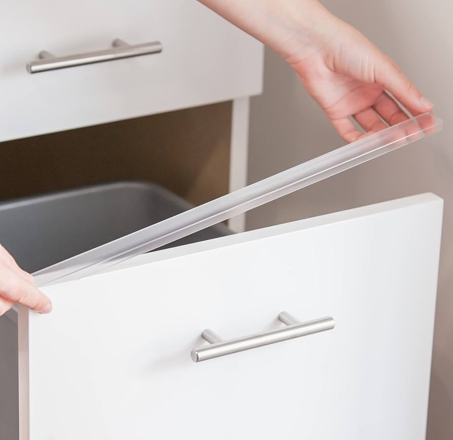 Slimline - Slip on Cabinet Door Protector Edge Guard - Clear - ¾” Thick - 18” Length (Pack o... | Amazon (US)