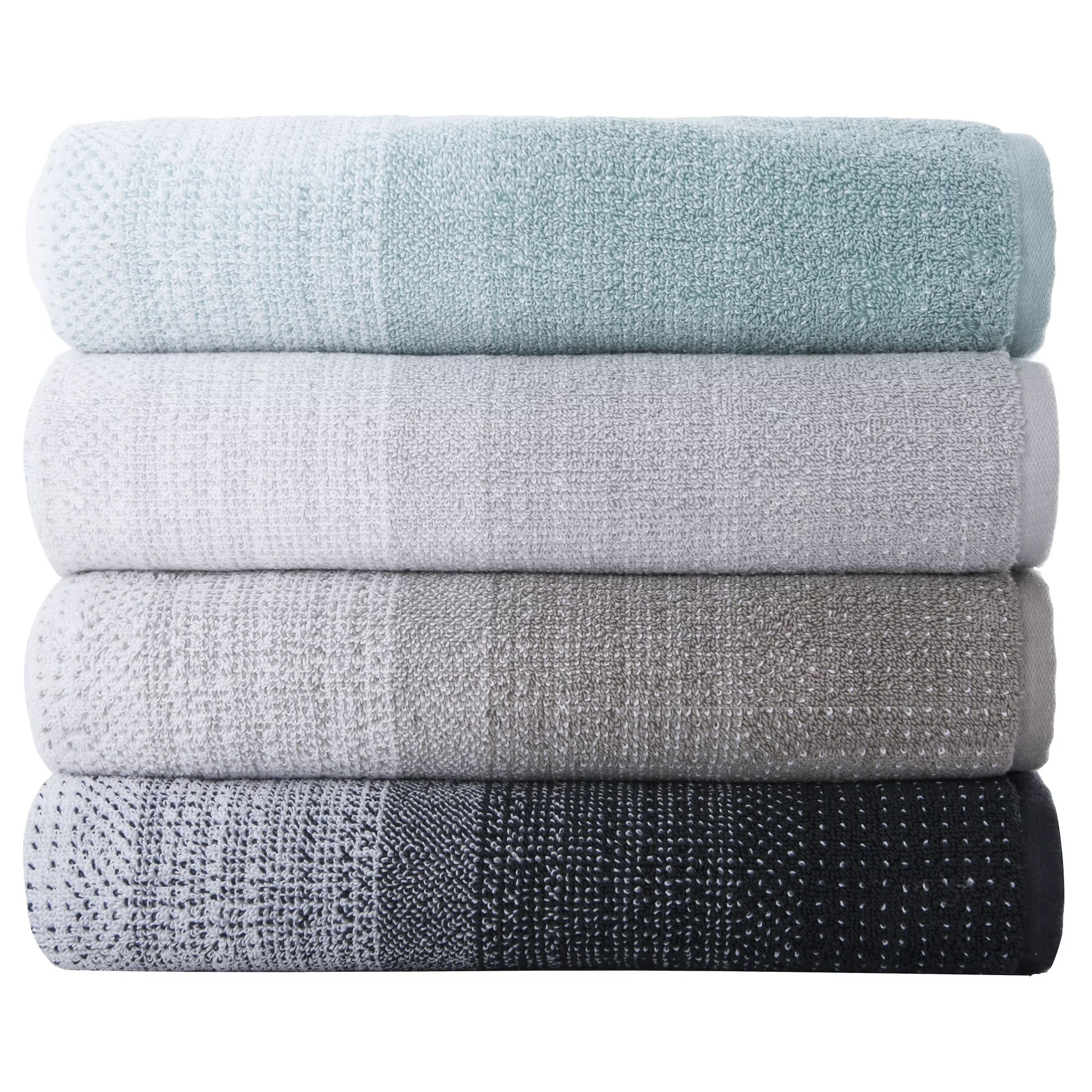 Better Homes & Gardens Thick and Plush Heathered Bath Towel, Taupe Splash/Arctic White | Walmart (US)