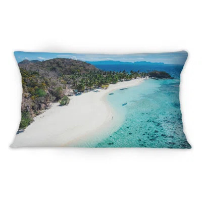 Tropical Beach In The Philippines - Nautical & Coastal Printed Throw Pillow 1 | Wayfair North America