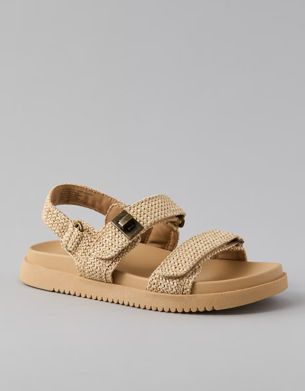 AE Raffia Slingback Sandal | American Eagle Outfitters (US & CA)