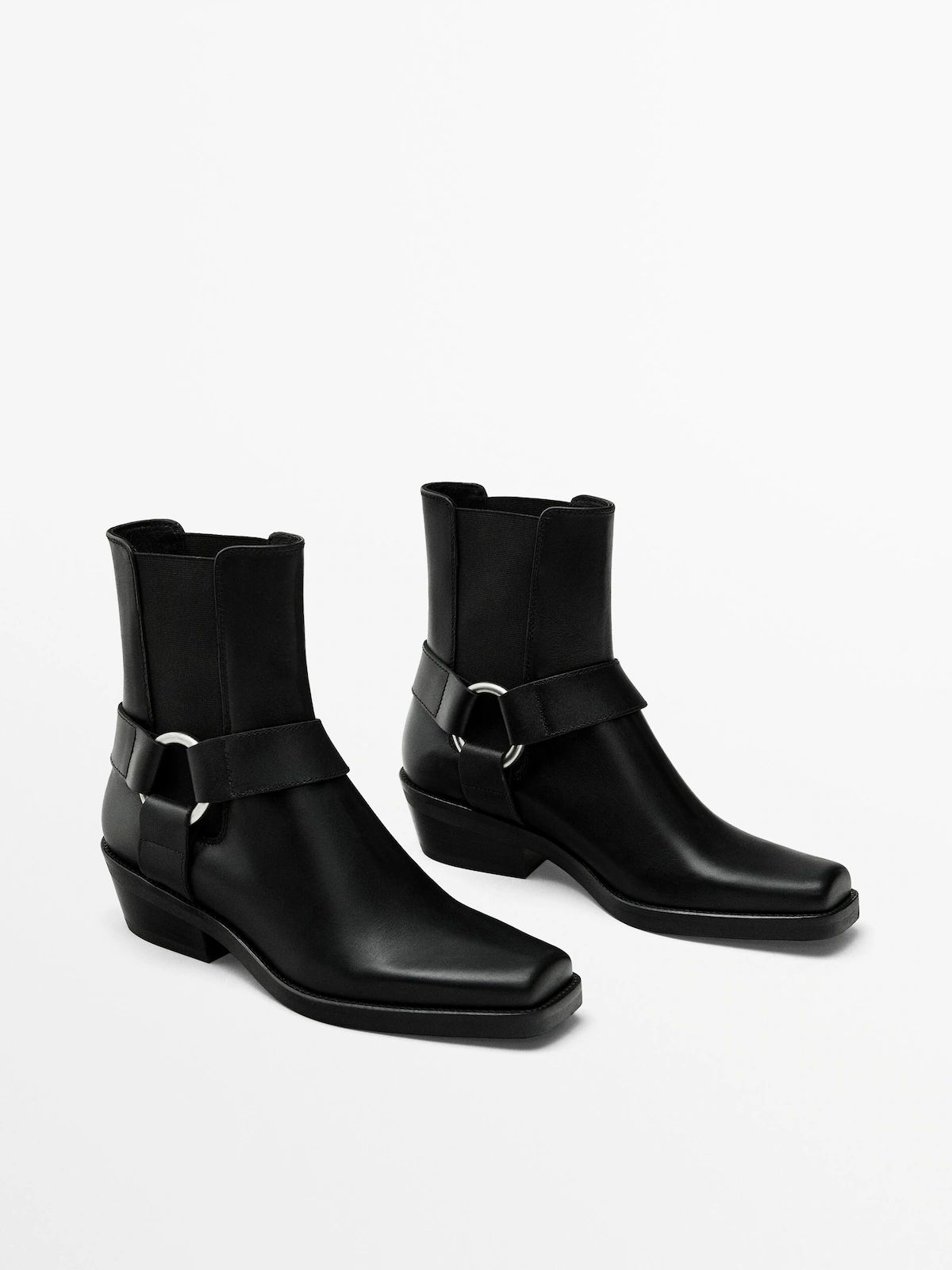 Ankle boots with side horsebit | Massimo Dutti UK