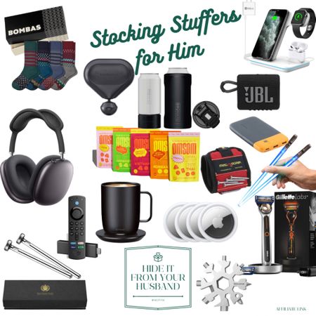 🎄Stocking Stuffers for Him🎄
Items to make any man in your life smile. Beer chilling sticks for $20, an Amazon FireStick to take on the road (half off!), a temperature controlled mug, a heated razor, Apple AirTags, the Omsom Starter Kit (which was a huge hit with my foodie husband last year), and so many more, in all price ranges. Shop them all at my @shop.LTK page @hide.it.from.your.husband 

#LTKunder50 #LTKHoliday #LTKunder100