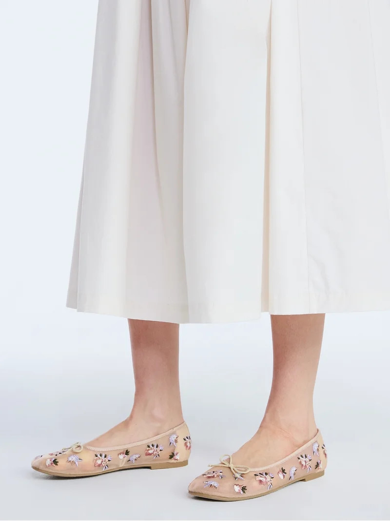 Scoop Women's Floral Mesh Ballet Flats | Walmart (US)