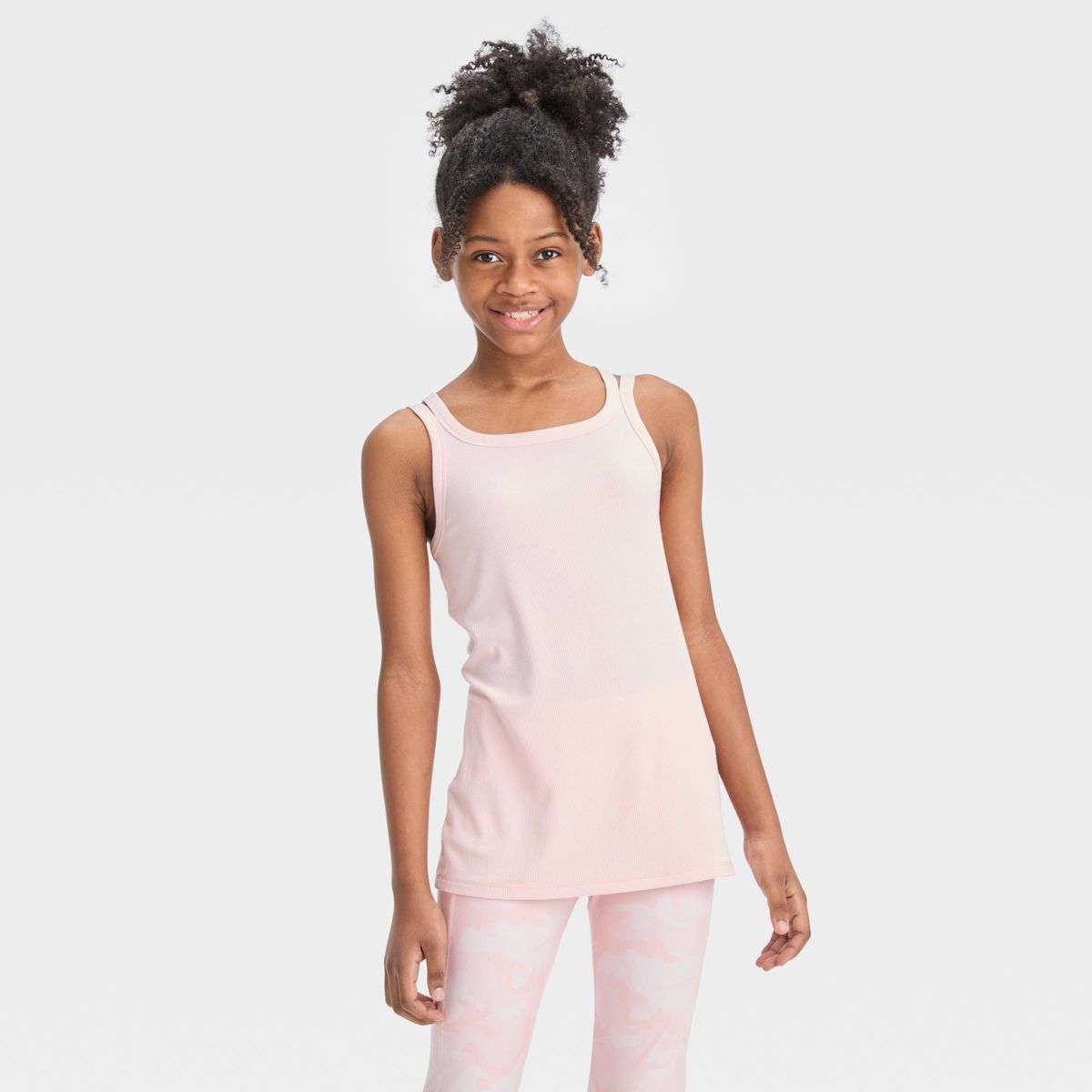 Girls' Soft Ribbed Tank Top - All in Motion™ | Target