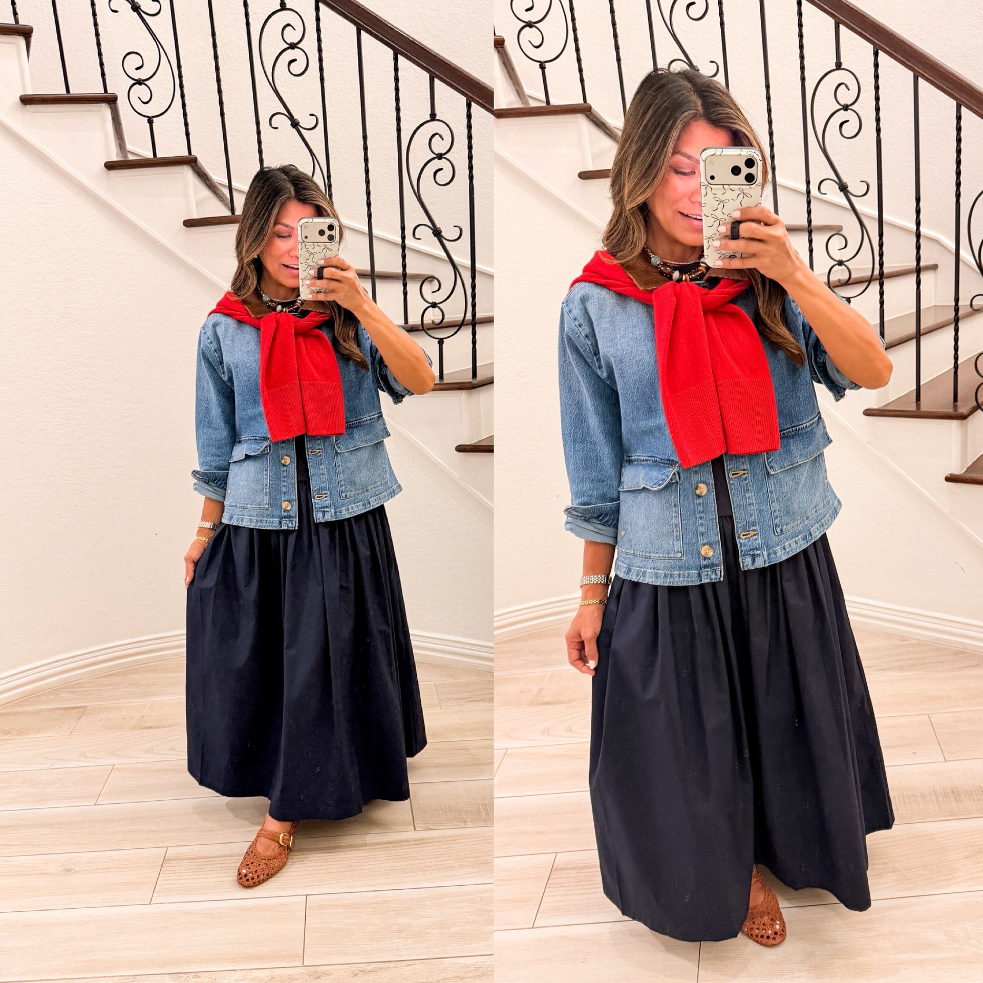I’m 5’2” 118#ish for reference 
Dress in XS tts.
Denim jacket with corduroy collar in small-runs big! I can do XS.
Woven flats(Amazon) fit tts.

Fall Outfits, fall fashion, women over 50, Walmart  finds, over 50 style, midlife fashion, petite fashion,midlife women, affordable fashion, fashion over40, elevated easy outfits, denim, jeans, fall shoes.

#LTKOver40 #LTKmomlife #LTKPetite