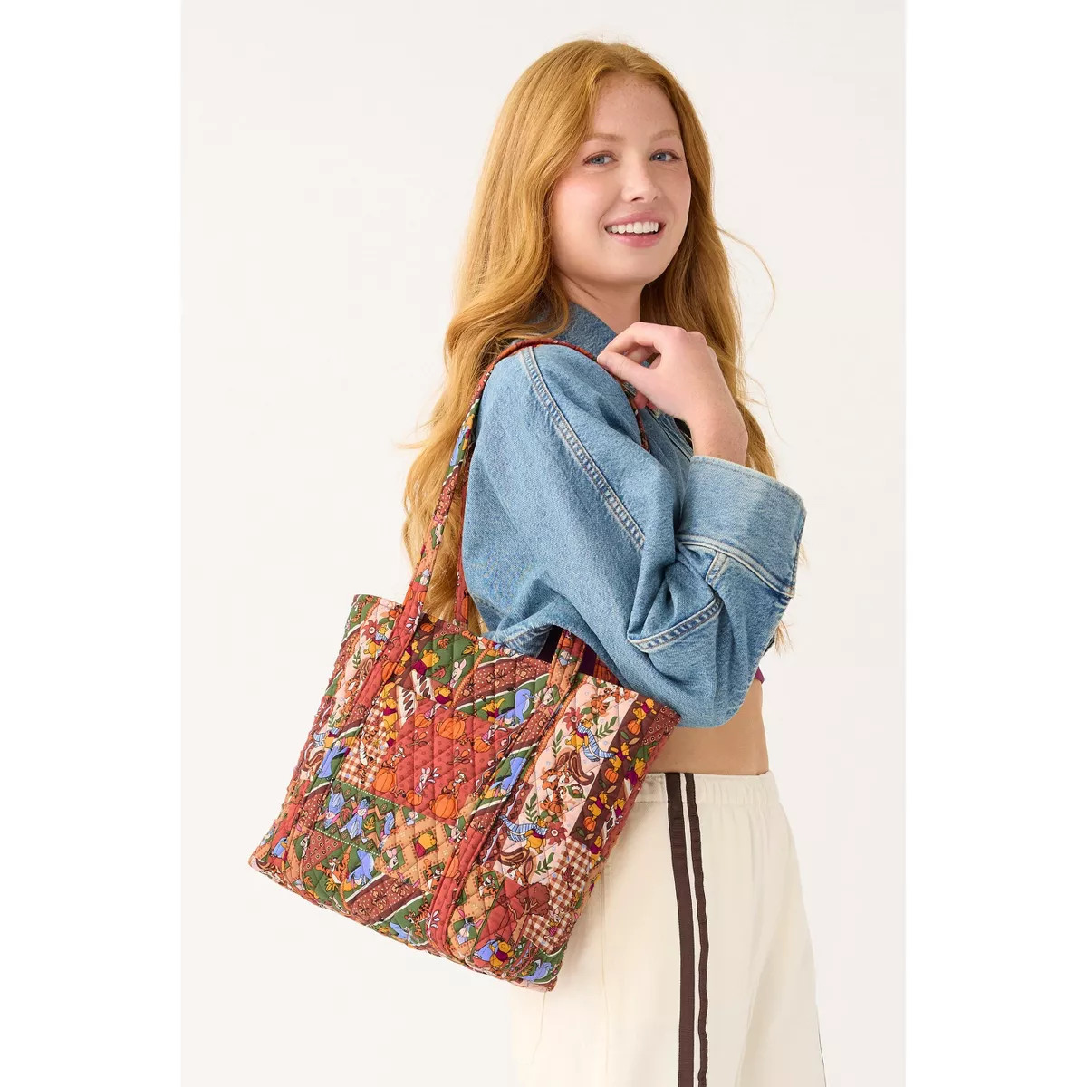 Vera Bradley Women's Outlet Disney Winnie the Pooh Cotton Small Vera Tote Bag Winnie the Pooh's A... | Target