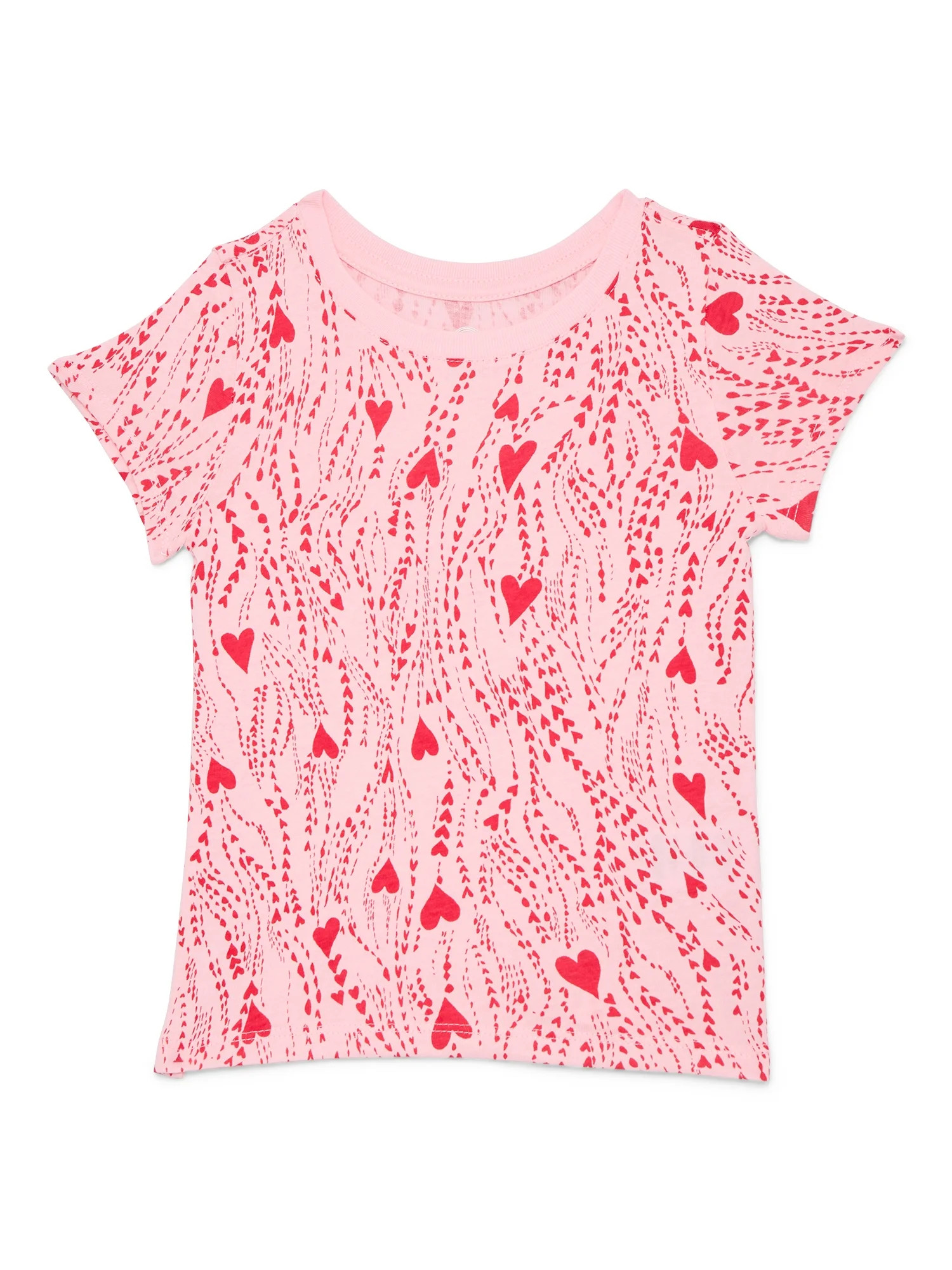 Wonder Nation Toddler Girls Tee with Short Sleeves, Sizes 18M-5T | Walmart (US)