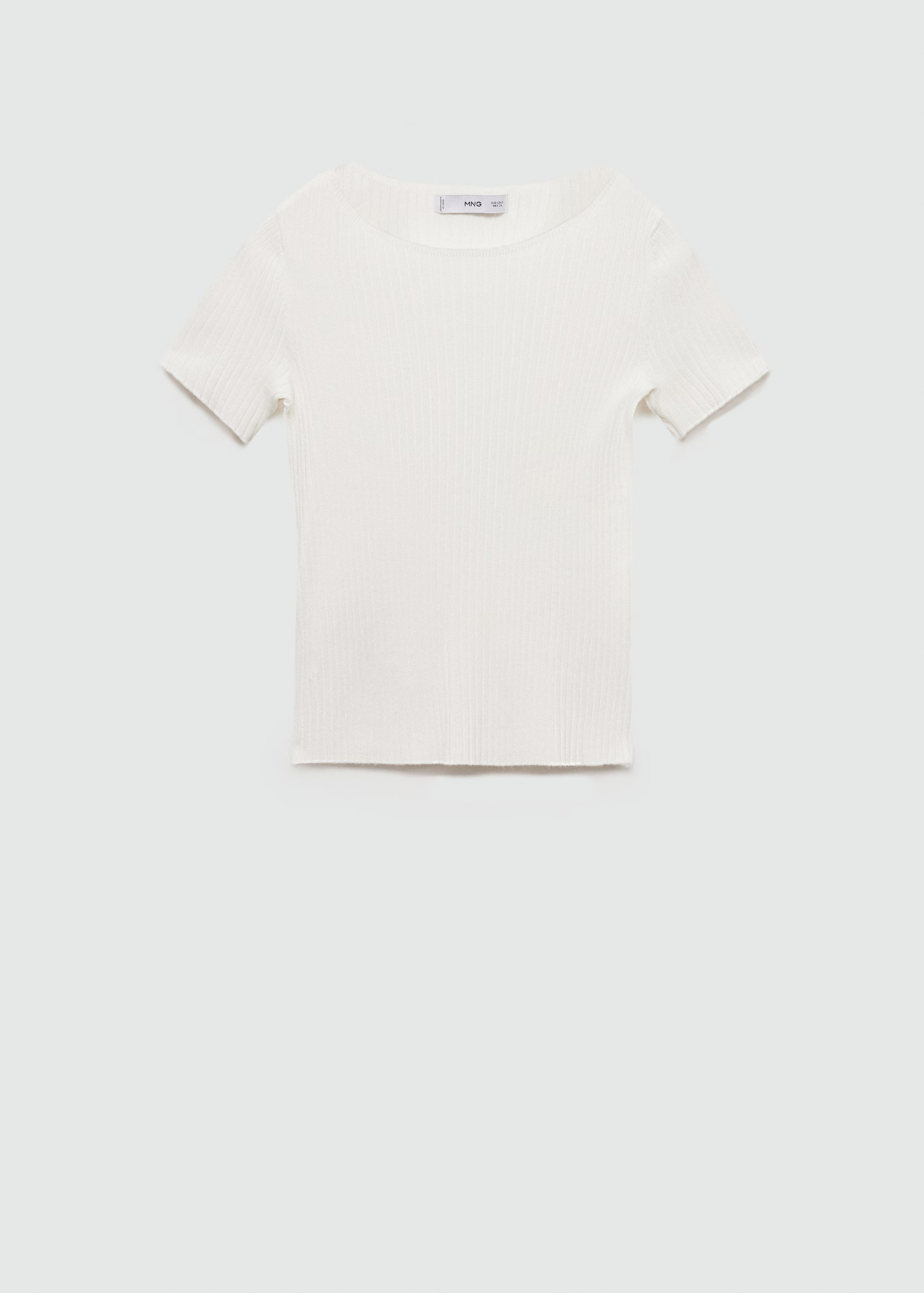 Short-sleeved fine-knit t-shirt | MANGO (US)