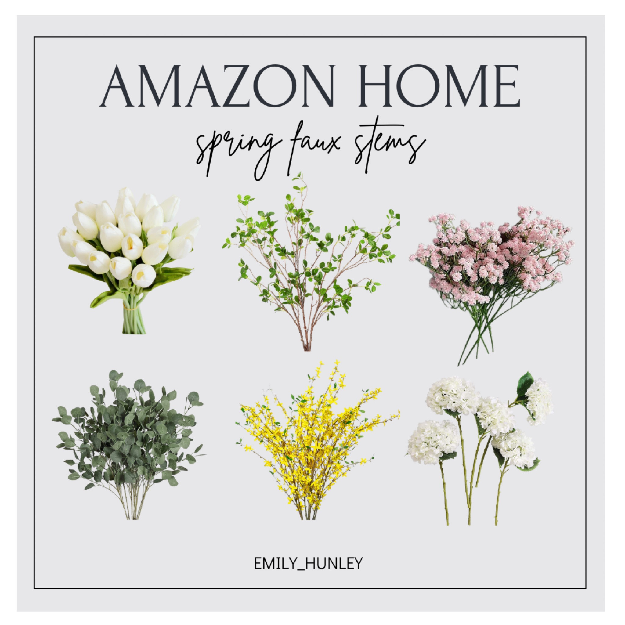 Faux floral stems for spring. All from Amazon 💐🌷🌾🌼

#LTKSeasonal #LTKhome