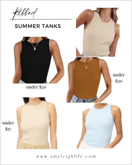 The perfect ribbed basic tanks for summer. These look so good tucked into jeans!

Sweater tank, sweater vest, sweater tank top, sweater tank top, summer sweater top, summer sweater tank top, target sweater tank, amazon sweater tank, travel tank, target tank, amazon blouse, blue blouse, black blouse, floral blouse, blouses for work, green blouse, long sleeve blouse, short sleeve blouse, sleeveless blouse, pink blouse, purple blouse, red blouse, satin blouse, silk blouse, floral, spring blouse, womens blouse, white blouse, work blouse, tops, tops for women, summer tops, amazon tops, tank tops, spring tops, cute amazon tops, amazon summer tops, amazon fashion tops, amazon womens tops, amazon basic tops, amazon spring tops, bow top, bluet top, cute tops, casual tops, cream top, button up blouse, button up top, dressy tops, amazon date night top, embellished top, lace top, white lace top, peplum top, pink top, tops form women, tops amazon, summer tops, womens tops, 


#amyleighlife
#tanktop

Prices can change  

#LTKOver40 #LTKSaleAlert #LTKActive