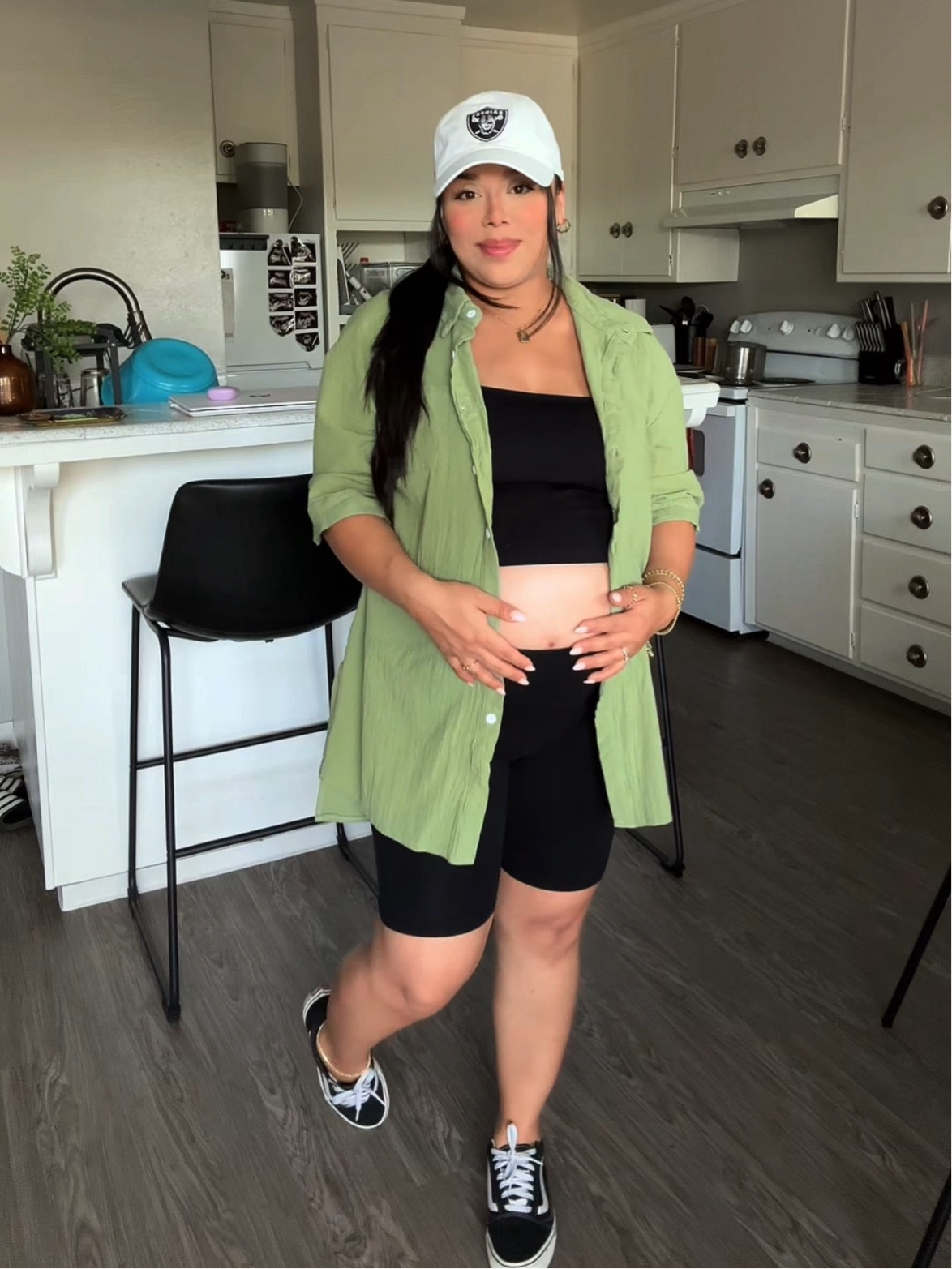 OOTD / 38 weeks pregnant, baseball game out! 

#LTKBump #LTKStyleTip