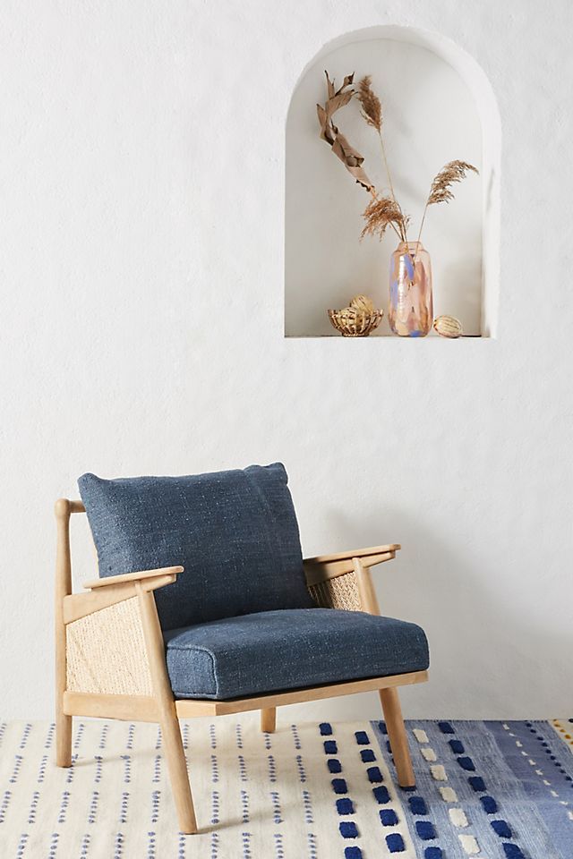 Linen Cane Chair | Anthropologie (US)