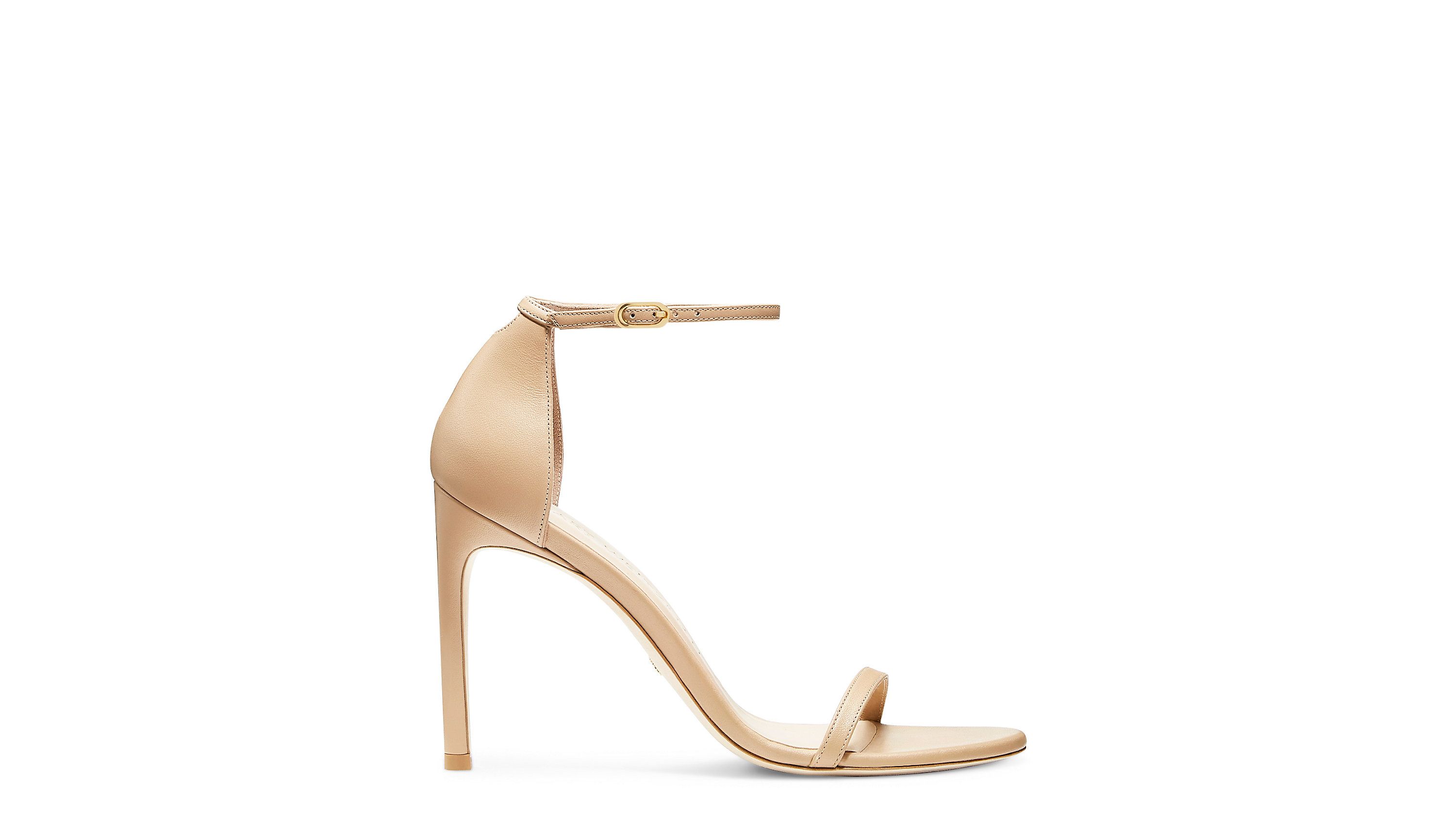 Stuart Weitzman Nudistsong Strap Sandal High Heel Sandals, Adobe Beige Leather, Size: 4 Narrow | Stuart Weitzman (US)