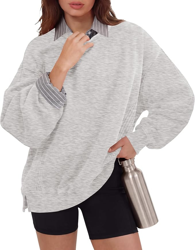 Gacaky Womens Oversized Sweatshirts Fleece Crewneck Long Sleeve Pullover Tops Casual Comfy Fall W... | Amazon (US)