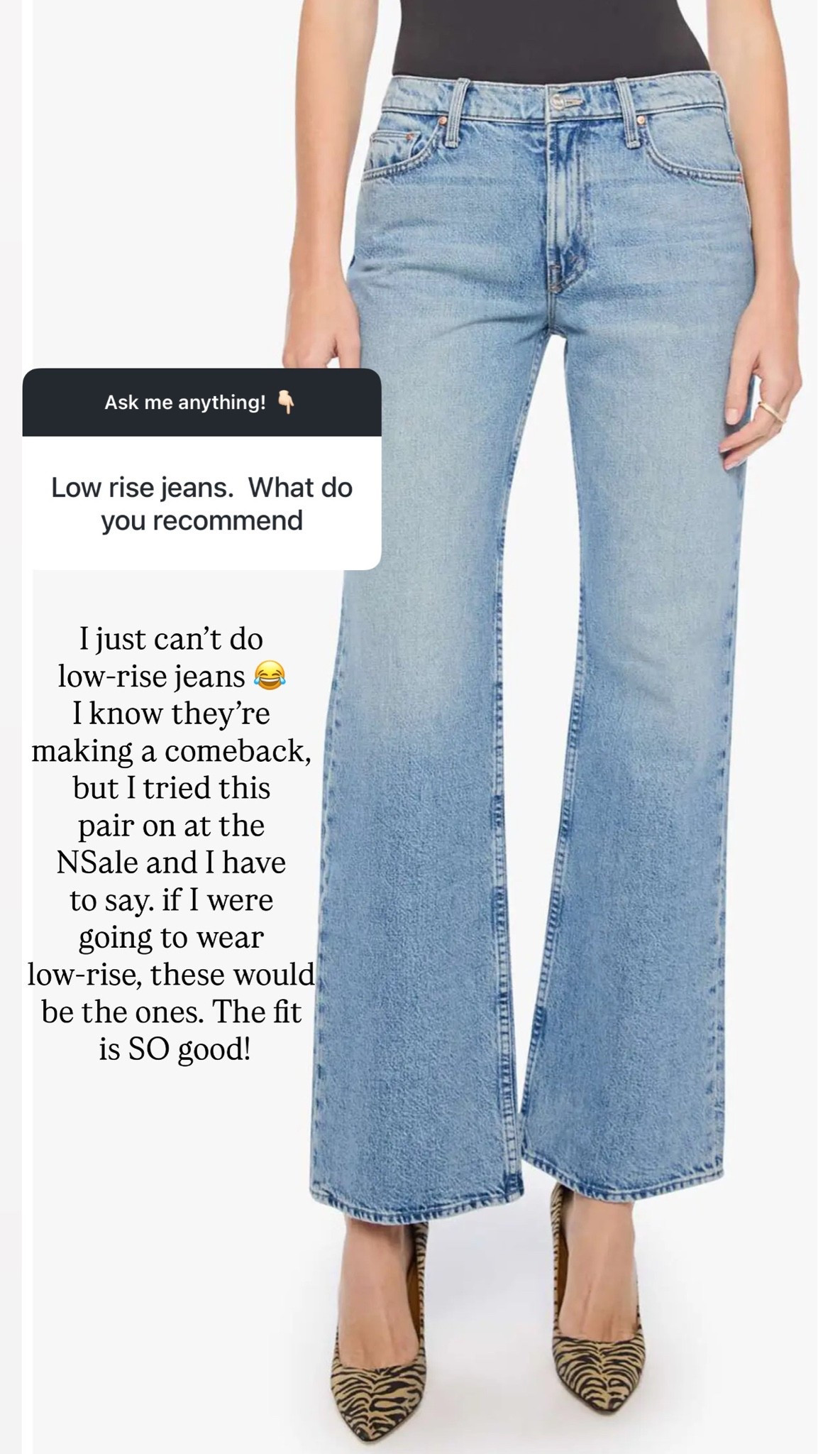 These mid rise jeans fit tts