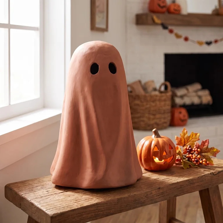 Paper Mache Ghost Decoration, Brown, 11", Halloween by Way To Celebrate | Walmart (US)