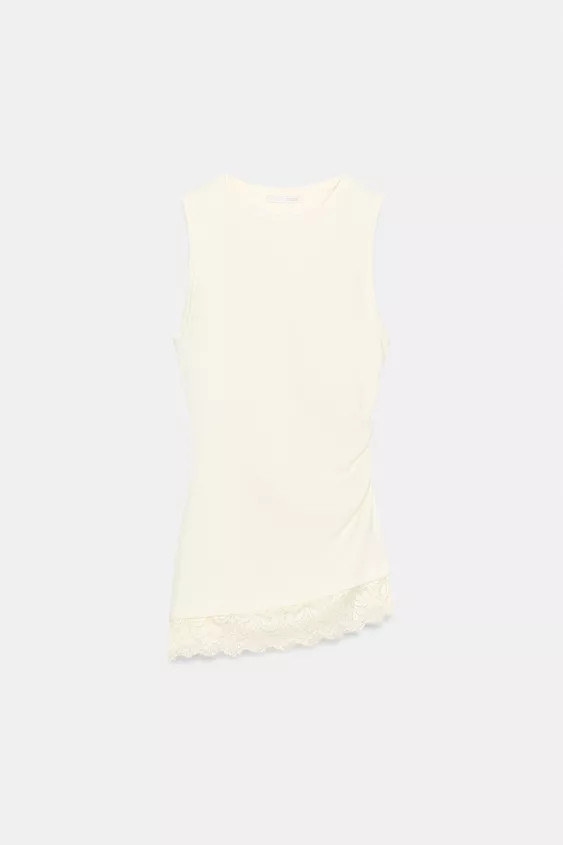 DRAPED LACE TOP | Zara US