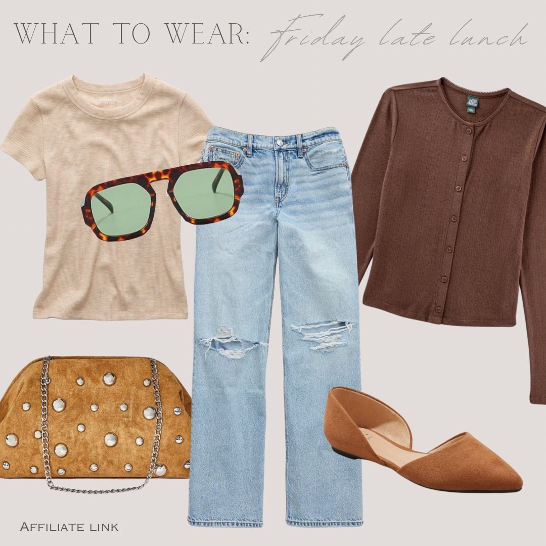 What to Wear: Friday late lunch…. 



Ripped jeans, baby tee, t-shirt, cardigan, fall style, outfit Inspo, fall outfit, day date, flats, fall shoes, fall bag, 

#LTKStyleTip #LTKSeasonal