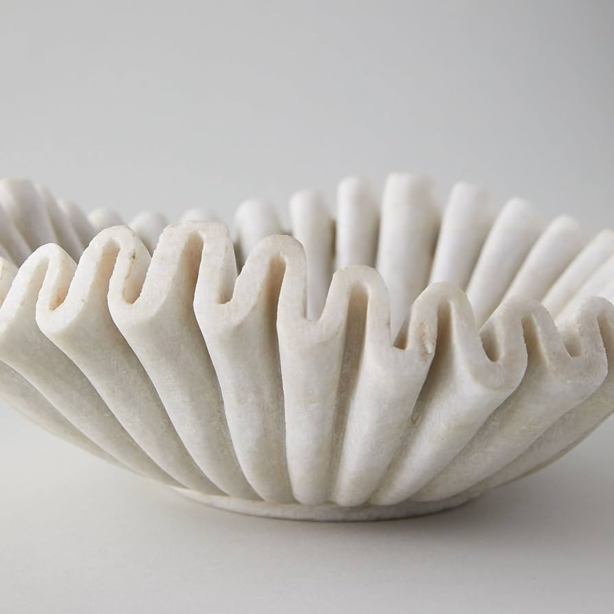 Marble Bowl Fruit Bowl, Stone Bowl Decorative Bowl Decorative Trays Marble Fruit Bowl Marble Ruff... | Amazon (US)