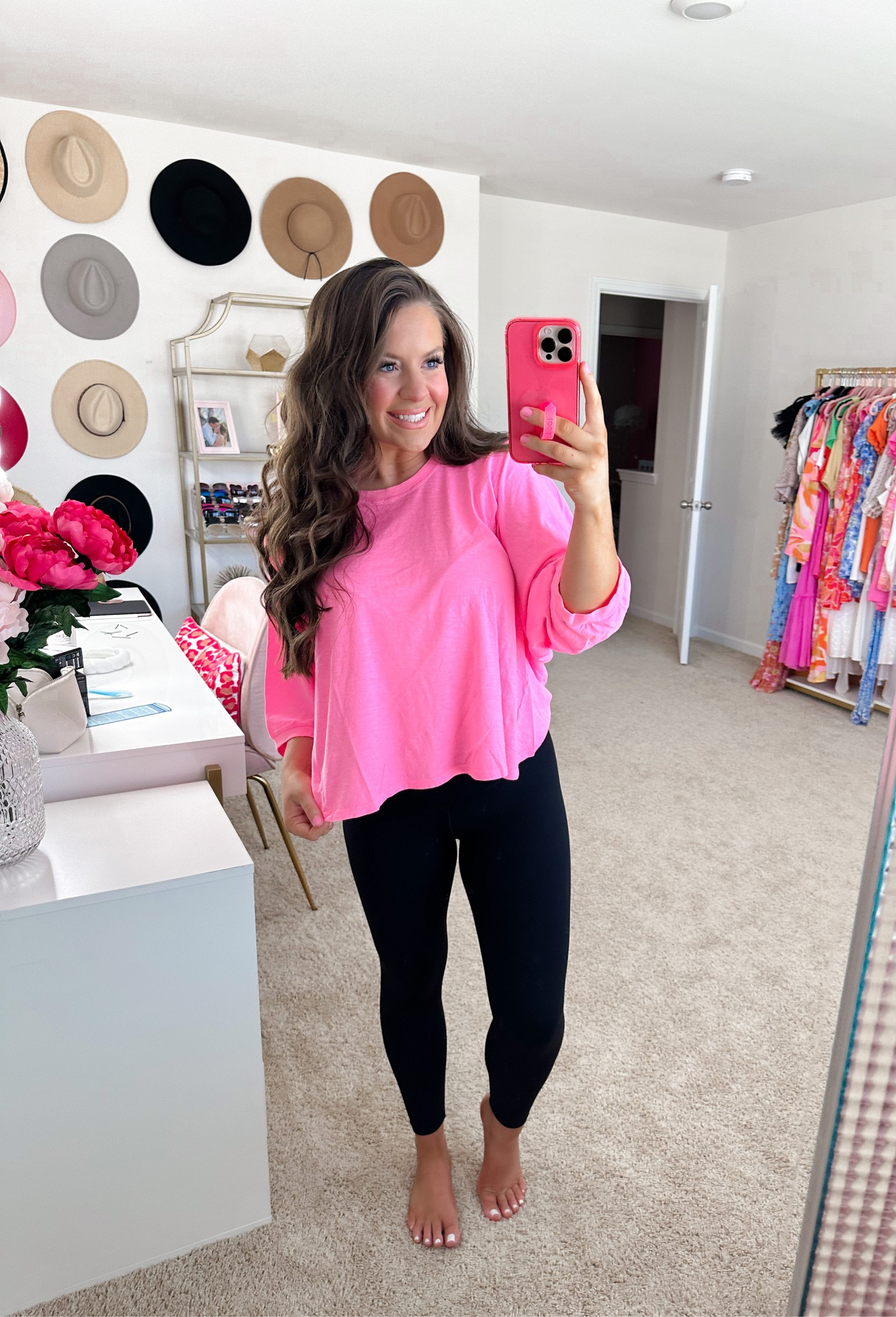 Barbie vibes in this lightweight lounge top 🎀 Can be dressed up or down and comes in many colors! Wearing a size small and it fits true to size! Paired with the Aerie offline leggings! 

#LTKFind #LTKstyletip #LTKunder50