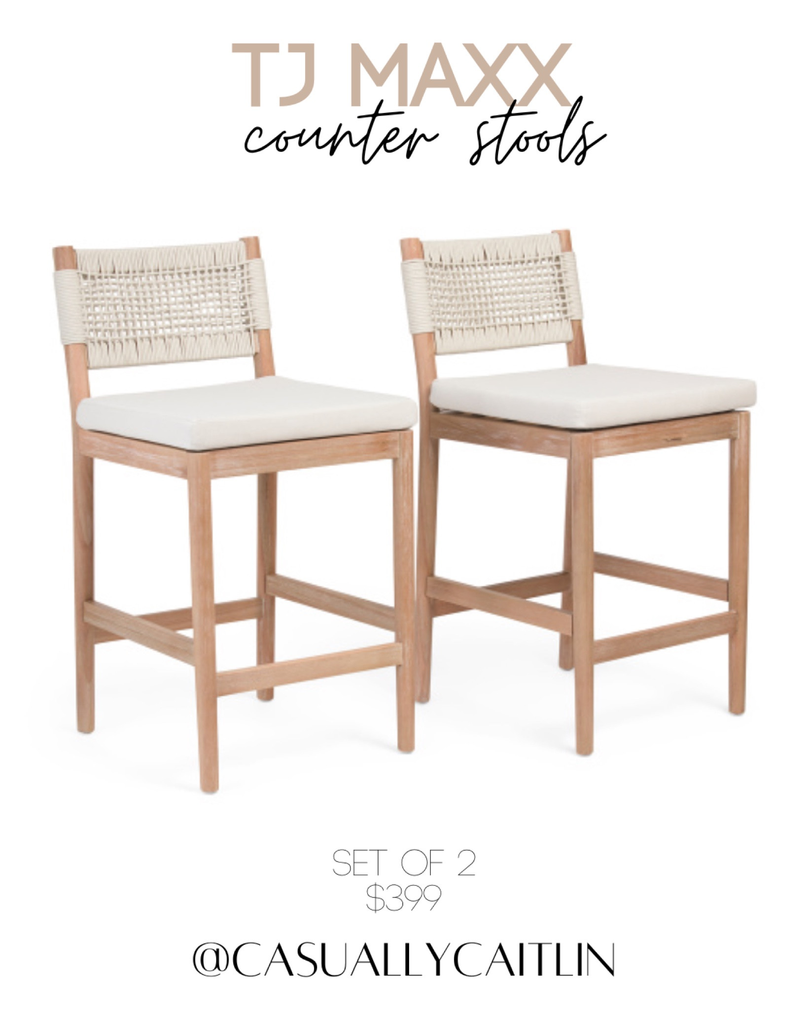 Obsessed with these woven counter stools from tj maxx! Love this ivory/wood combo.

Counter stools
Kitchen furniture 
Home decor
Affordable furniture 
Designer dupe
Tj maxx finds
Coastal style 

#LTKStyleTip #LTKSaleAlert #LTKHome