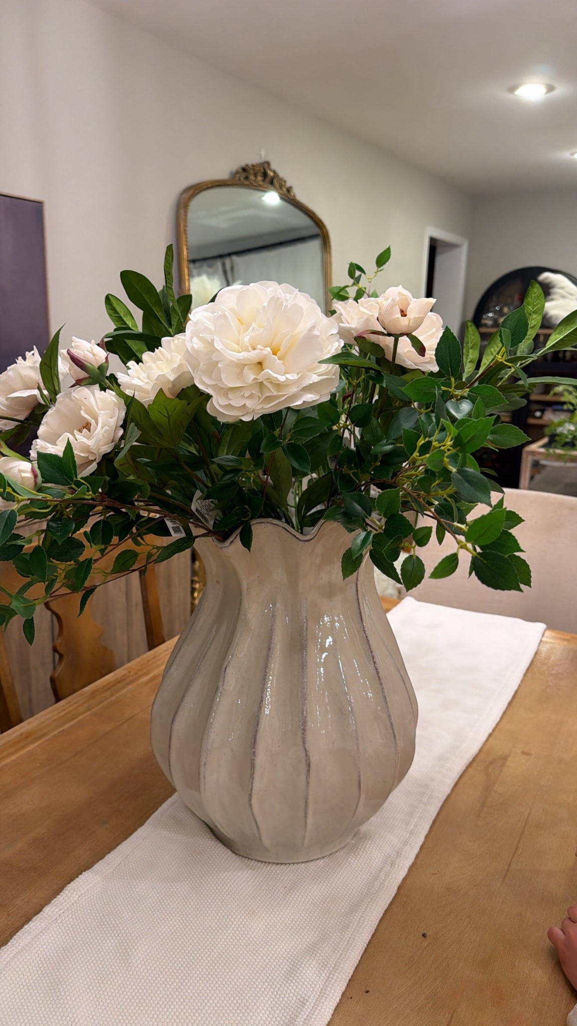 The cutest vase from Target! It’s a best seller for a reason. It’s the perfect off white. I paired it with peony, hydrangeas and some greenery. 

#vase #homedecor #target #bestseller 

#LTKHome