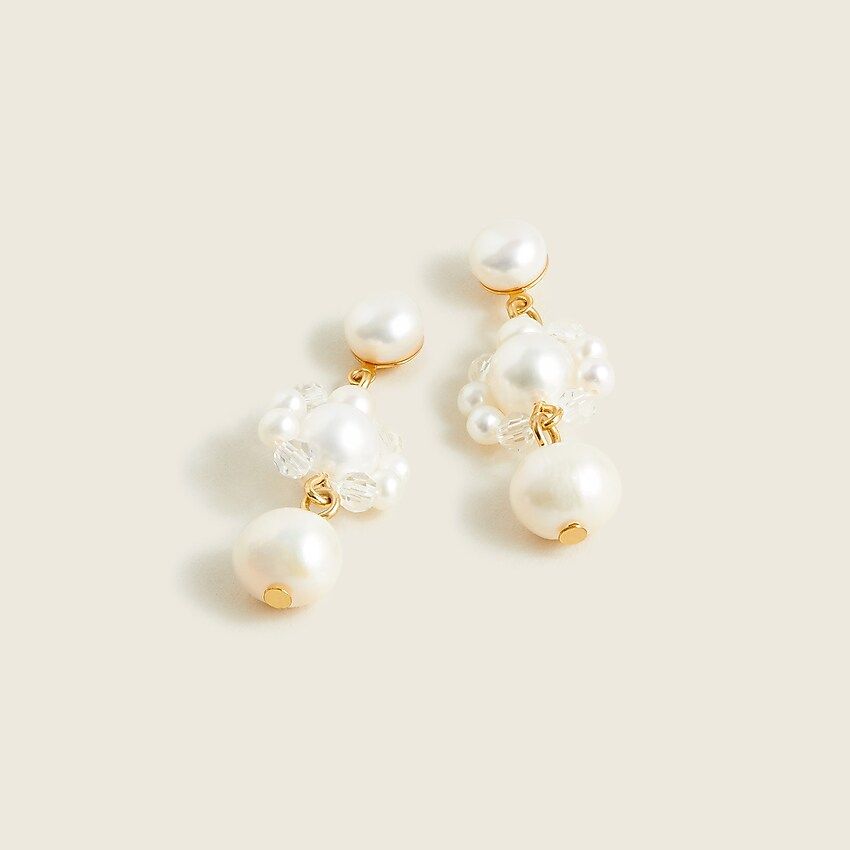 Half-circle freshwater pearl earrings | J.Crew US