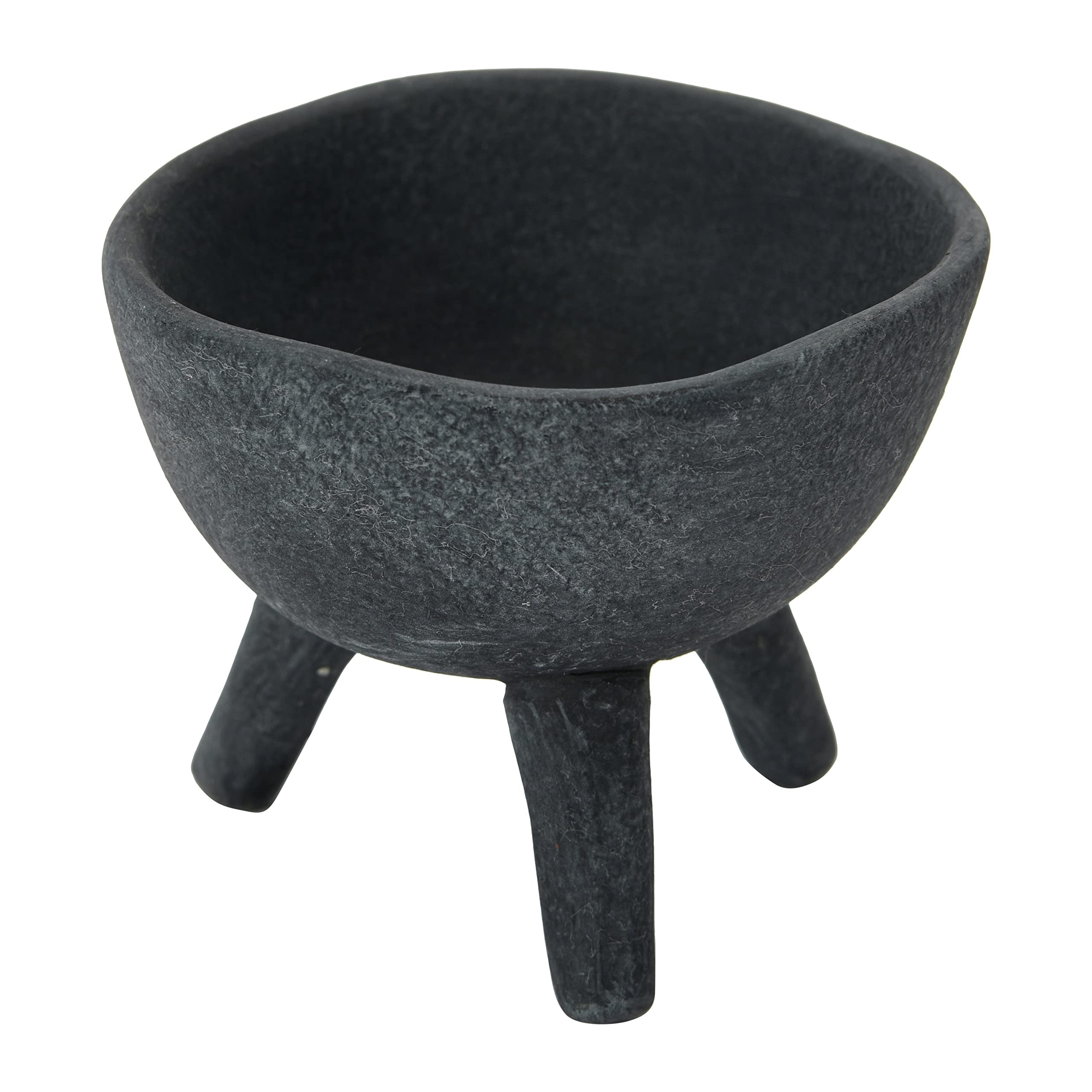 Creative Co-Op Boho Terracotta Footed Planter, Matte Black | Amazon (US)