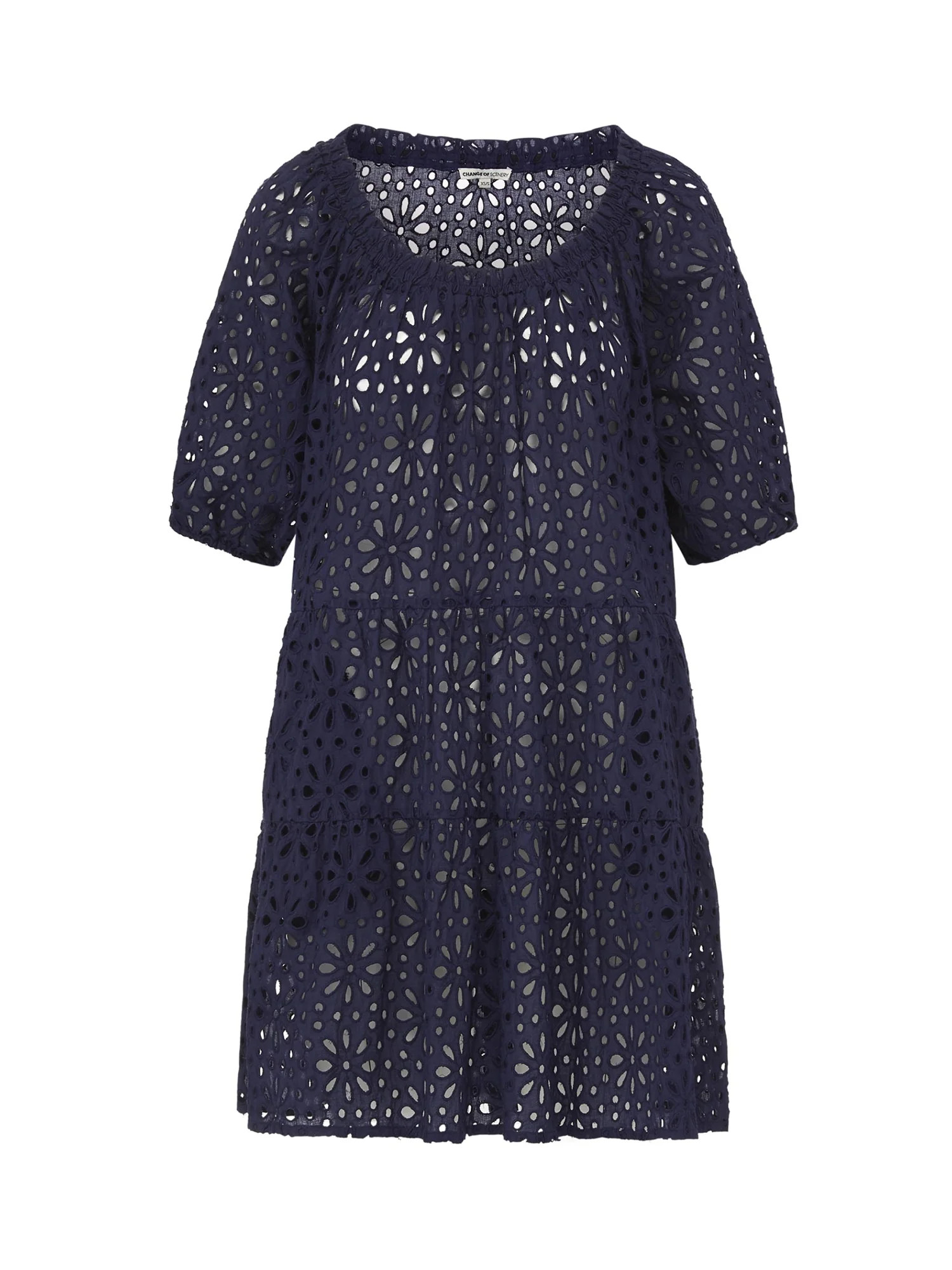Kelly Dress Navy Seaside Eyelet | Change of Scenery