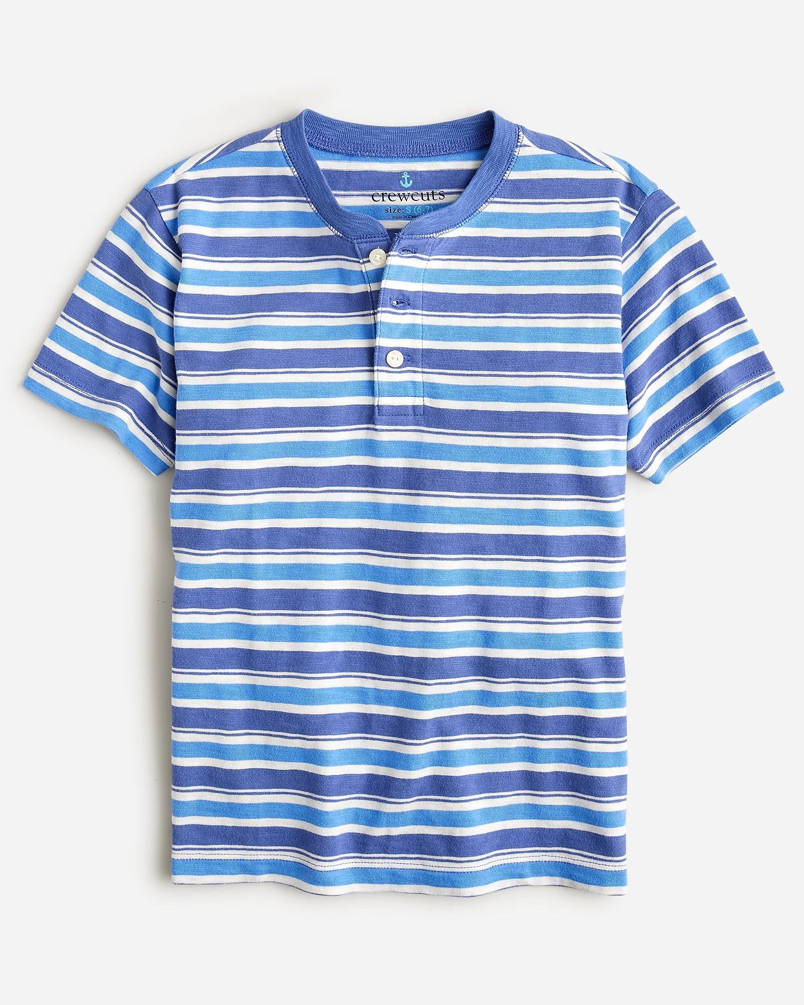 Boys' short-sleeve henley in stripe | J.Crew US