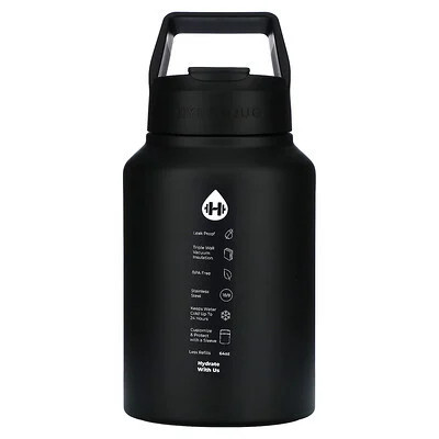 HydroJug, Stainless Steel Jug, Matte Black, 64 oz | iHerb