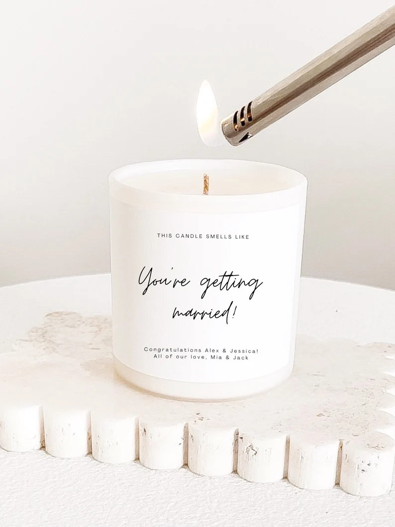 Wedding Engagement Gift - This Candle Smells Like You're Getting Married - Personalised Custom We... | Etsy (US)