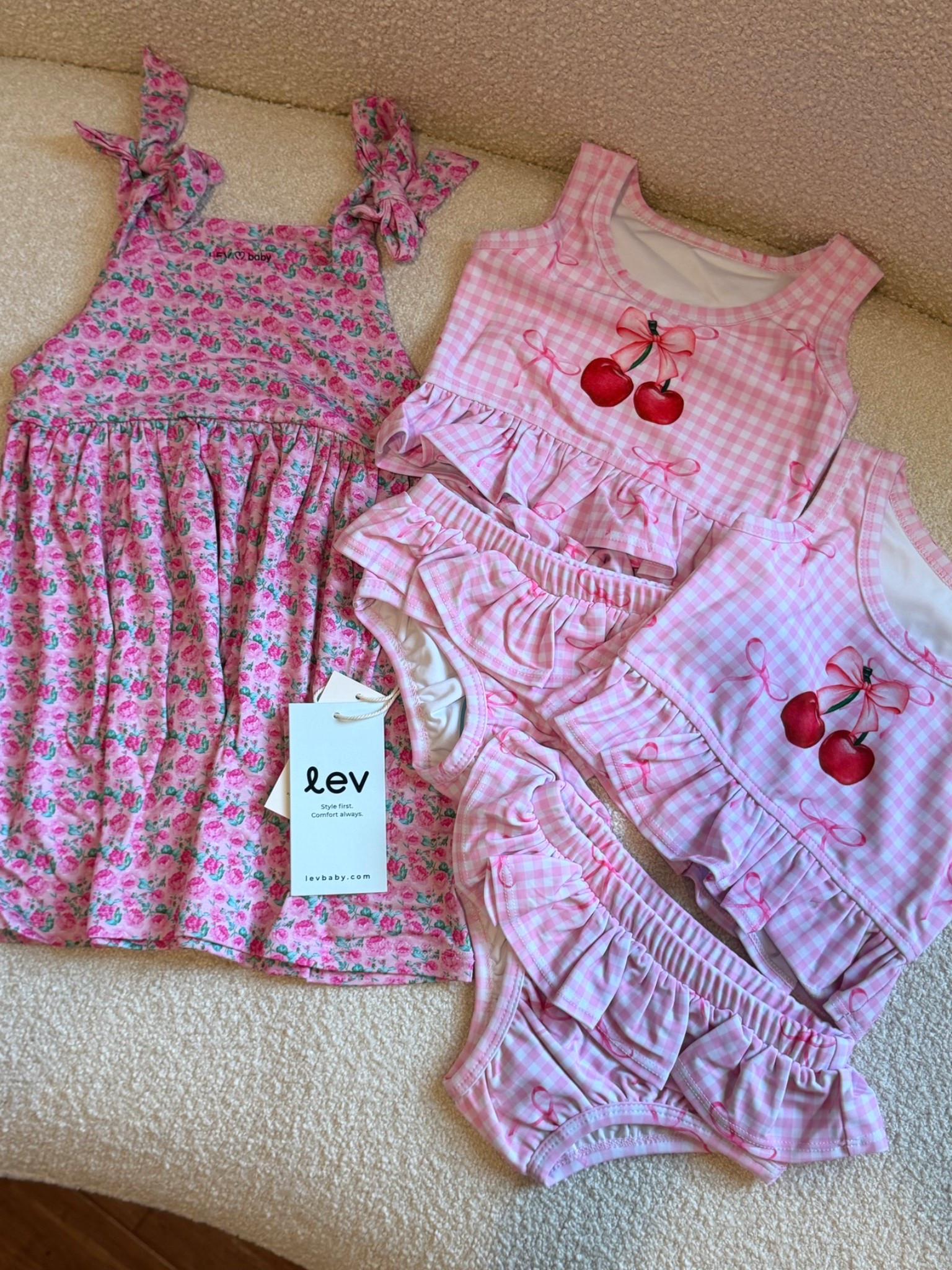 The cutest toddler swim set & comfy bamboo dresses from @levbaby ! Perfect for summer! 🍒👙👗  #sponsored #LTKbaby #LTKbabyswim #LTKtoddler #LTKsummer #LTKtoddlerdress #LTKlevbaby

#LTKmomlife #LTKBaby #LTKSwim