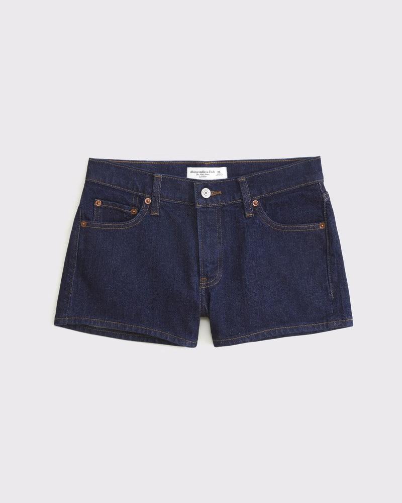 Abercrombie & Fitch Women's Low Rise Mini Short in Dark Wash - Size 36 | Abercrombie & Fitch (US)