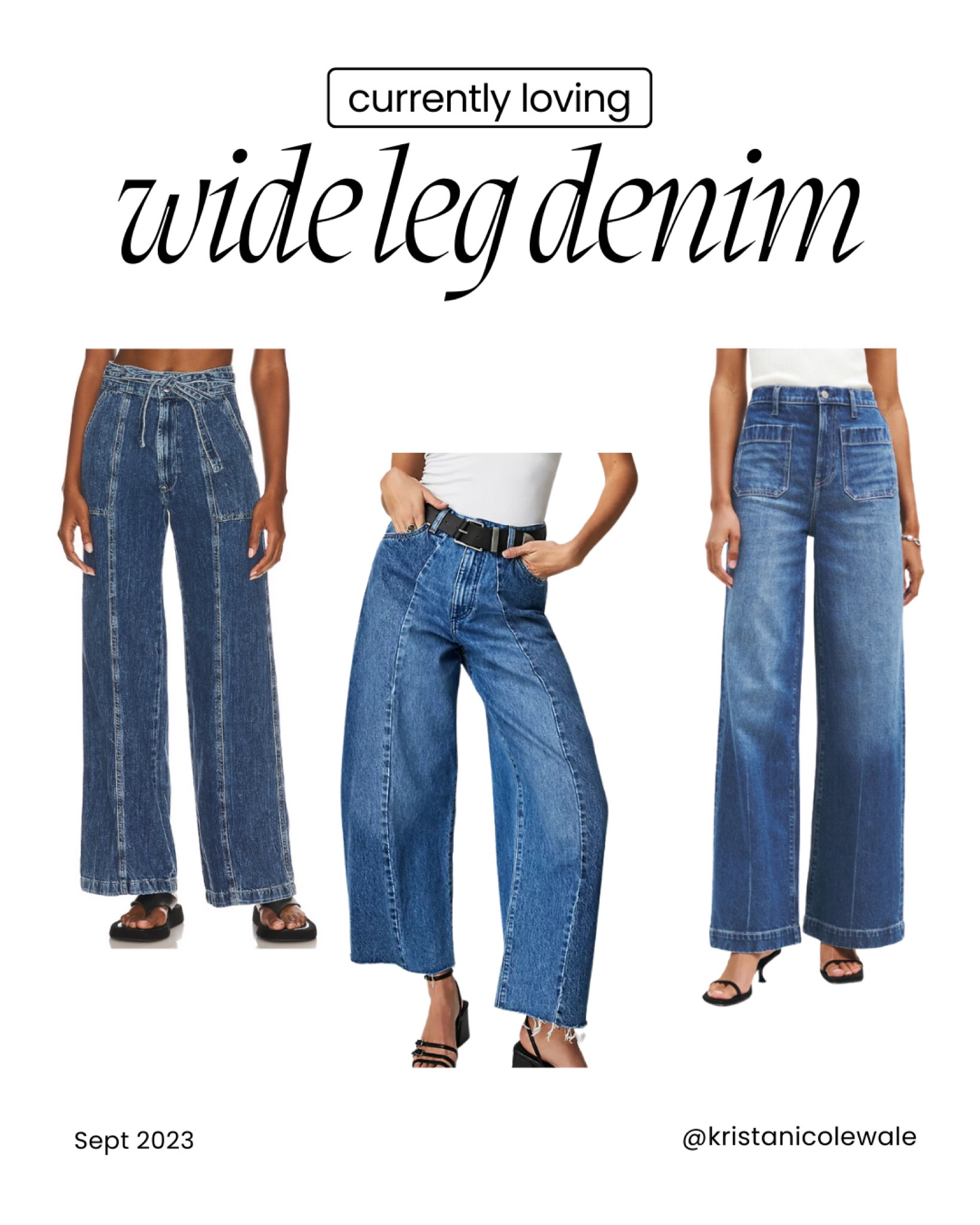 Favorite wide leg denim right now for a stylish relaxed look 

Denim // wrangler // wide leg jeans //revolve // fall outfits // barrel jeans 