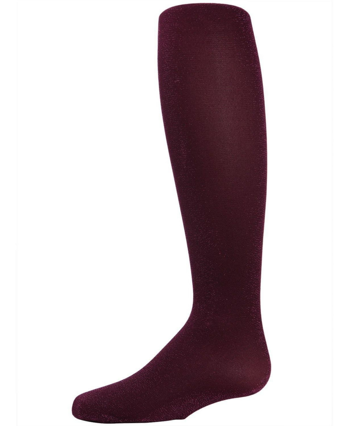 MeMoi Girls Metallic Shimmer Opaque Tights - Burgundy | Macy's