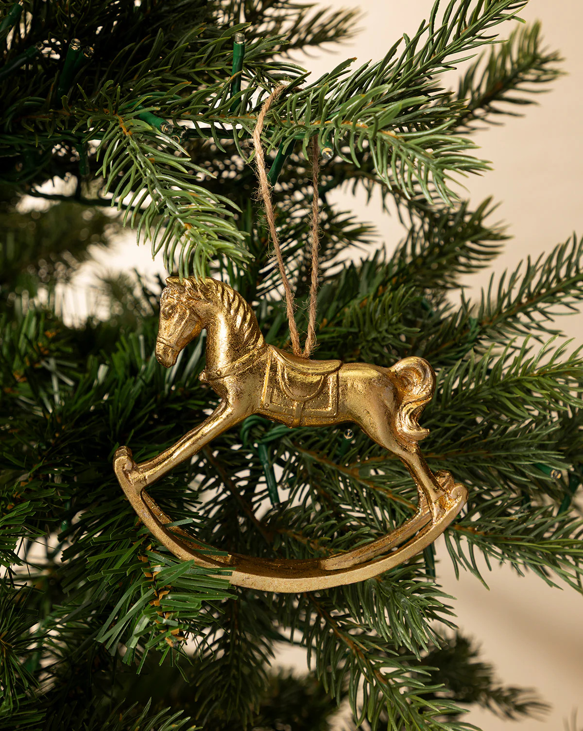 Gold Rocking Horse Ornament | McGee & Co. (US)