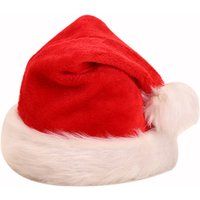 Christmas Decorations Long Plush Christmas Hat Red and White Adult Christmas Hat Holiday Party Dress | ManoMano UK
