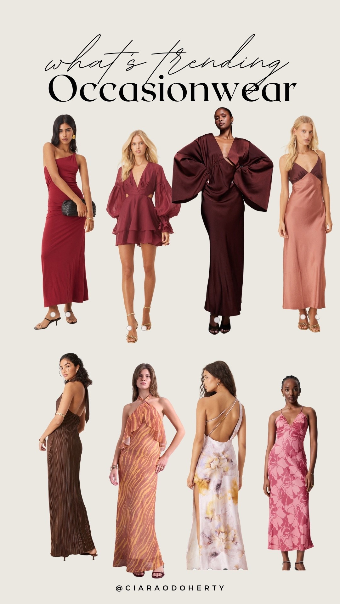 What’s trending: Occasionwear 
Wedding guest dresses, satin dresses, autumn wedding, summer wedding, printed dresses 


#LTKireland #LTKeurope #LTKwedding