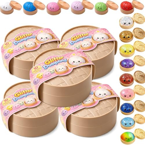 2026 New Dumpling Squishy Mystery Box - Surprise Dumpling Squishy, Rare Dumplings Bun Stress Relief Fidget Set, Random Colors (5 Packs) | Amazon (US)