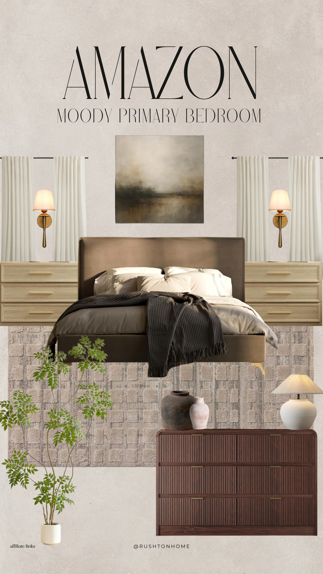 Amazon Moody Primary Bedroom, moody primary bedroom decor, neutral, primary bedroom, modern bedroom amazon finds, layered bedding ideas, warm bedroom styling, organic modern bedroom, moody home decor, primary bedroom inspiration, neutral bedroom decor amazon, cozy bedroom aesthetic 

 #LTKHome