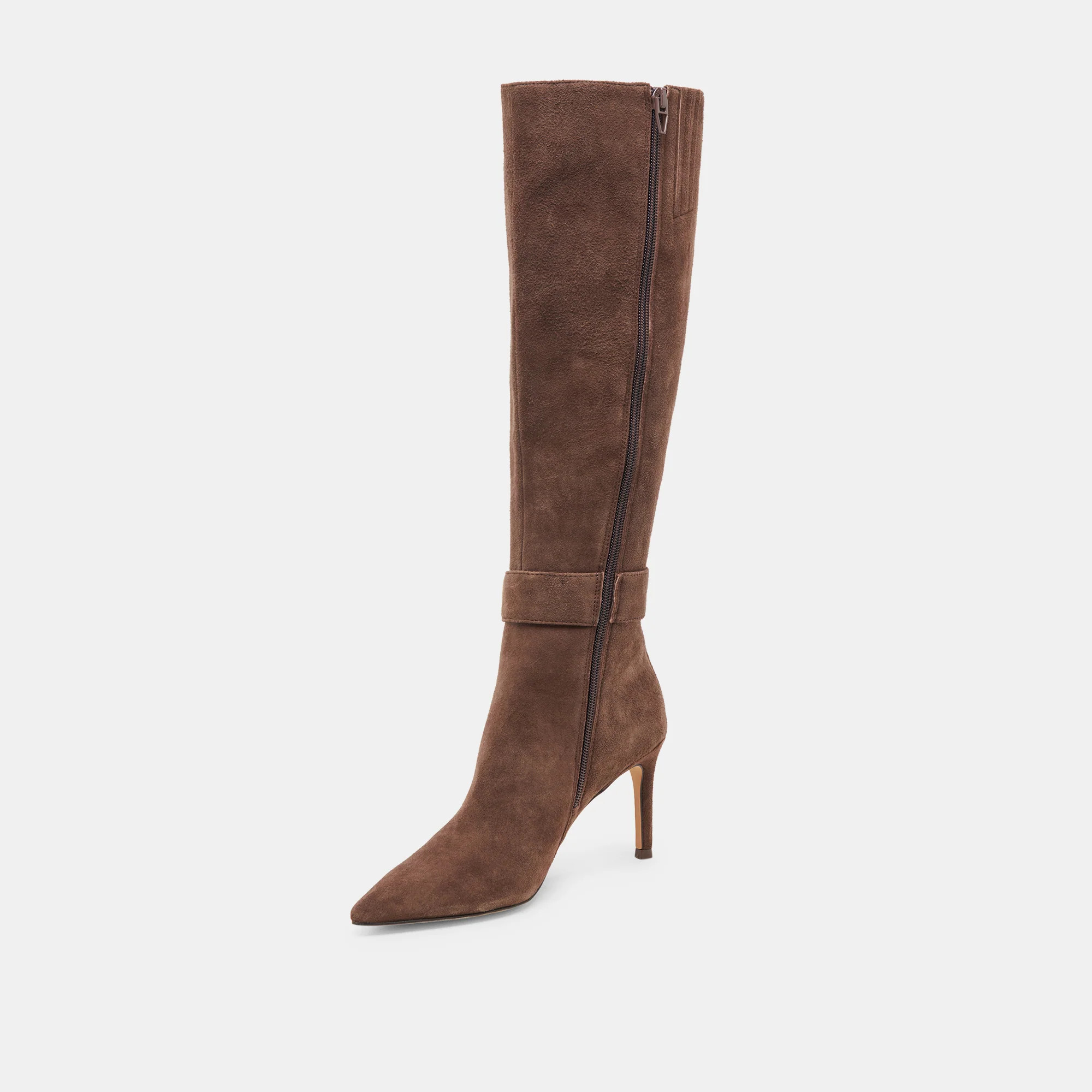 KINZY BOOTS DK BROWN SUEDE | DolceVita.com