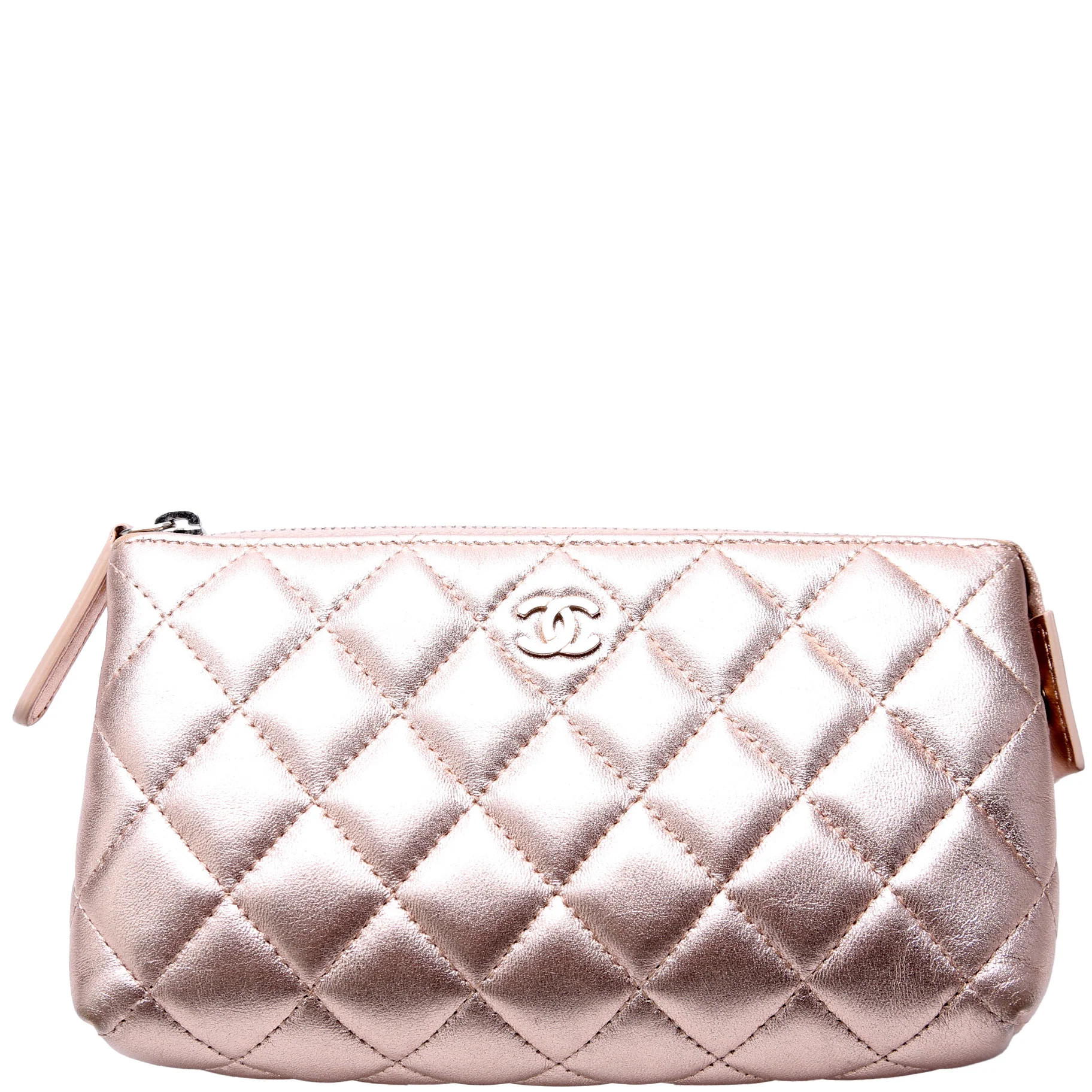 CC Cosmetic Pouch Small Quilted Lambskin 21M | Keeks Designer Handbags