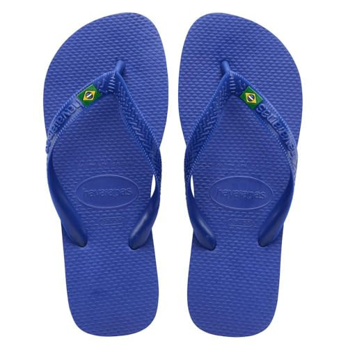 Havaianas - Top Brazil, Comfortable, Robust and Lightweight Flip Flops, with Non-Slip Soles, Brazil Flag on the Straps, Unisex Adult, Navy Blue, 6.5-7.5 | Amazon (US)