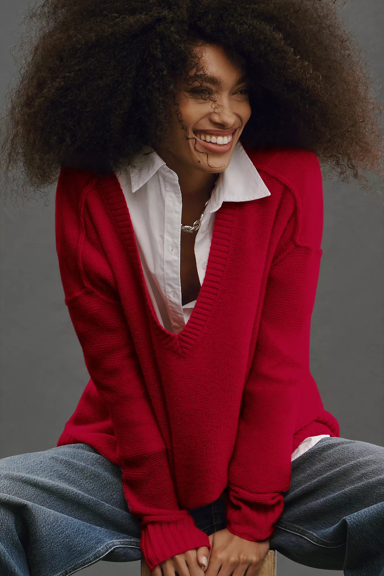 By Anthropologie Cashmere V-Neck Sweater | Anthropologie (US)